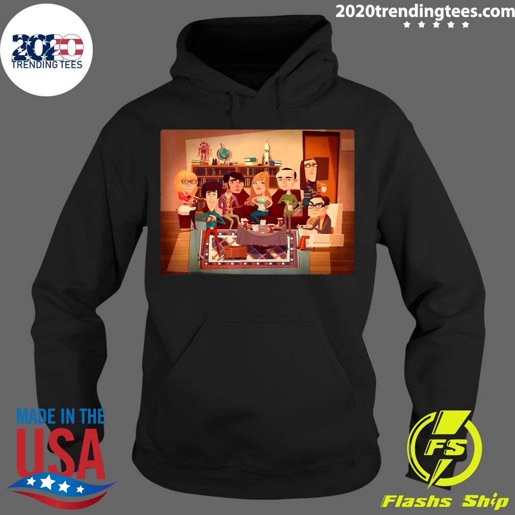 The Big Bang Theory Group Shot Dinner Poster - Adult & Kids T-Shirts, Sweatshirts & Hoodies apparel design preview 2
