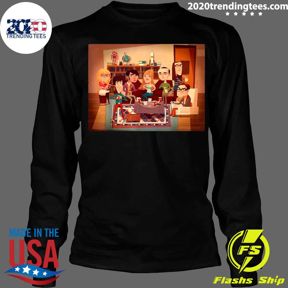 The Big Bang Theory Group Shot Dinner Poster - Adult & Kids T-Shirts, Sweatshirts & Hoodies apparel design preview 4