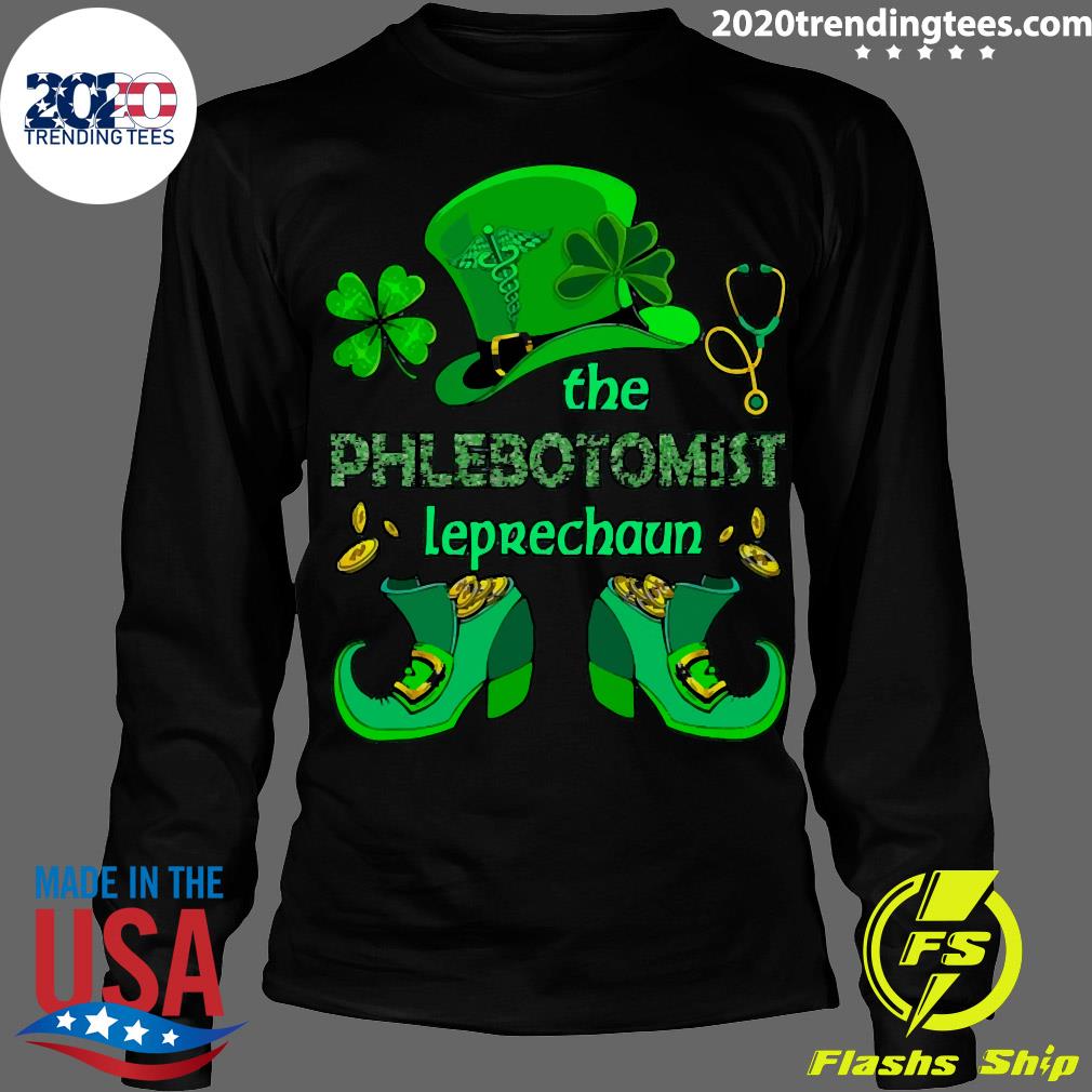 The Phlebotomist Leprechaun Nurse St Patrick's Day - Adult & Kids T-Shirts, Sweatshirts & Hoodies apparel design preview 4