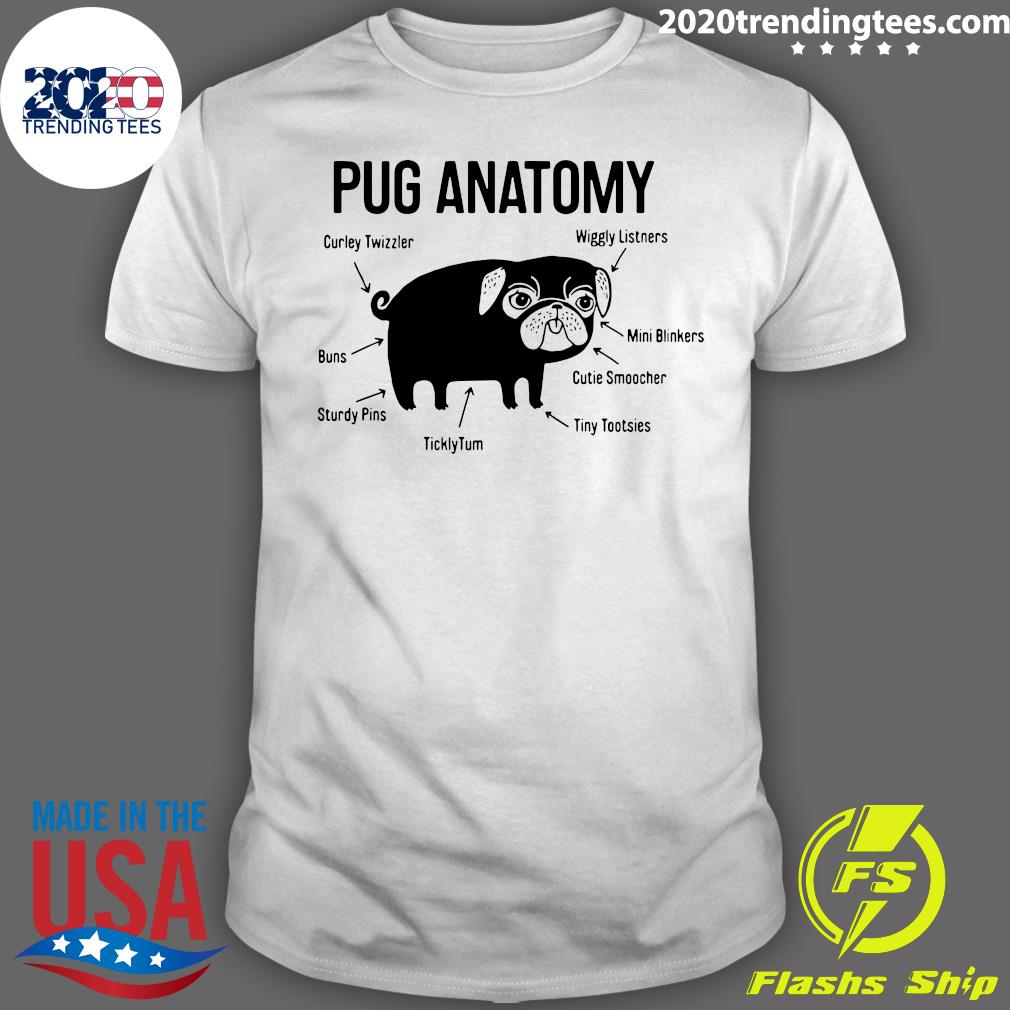 The Pug Anatomy - Adult & Kids T-Shirts, Sweatshirts & Hoodies apparel design preview 1