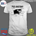 The Pug Anatomy - Adult & Kids T-Shirts, Sweatshirts & Hoodies apparel design preview 1