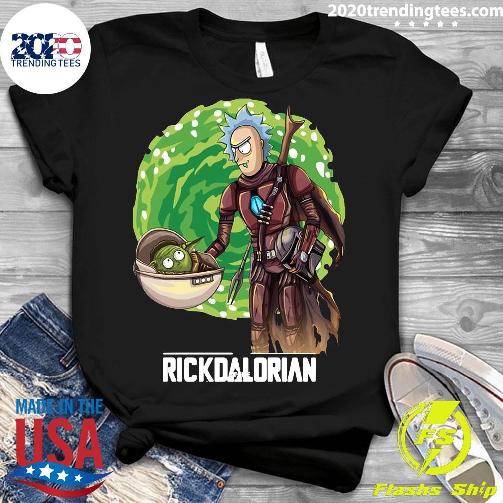 The Rickdalorian Rick And Baby Yoda - Adult & Kids T-Shirts, Sweatshirts & Hoodies apparel design preview 3