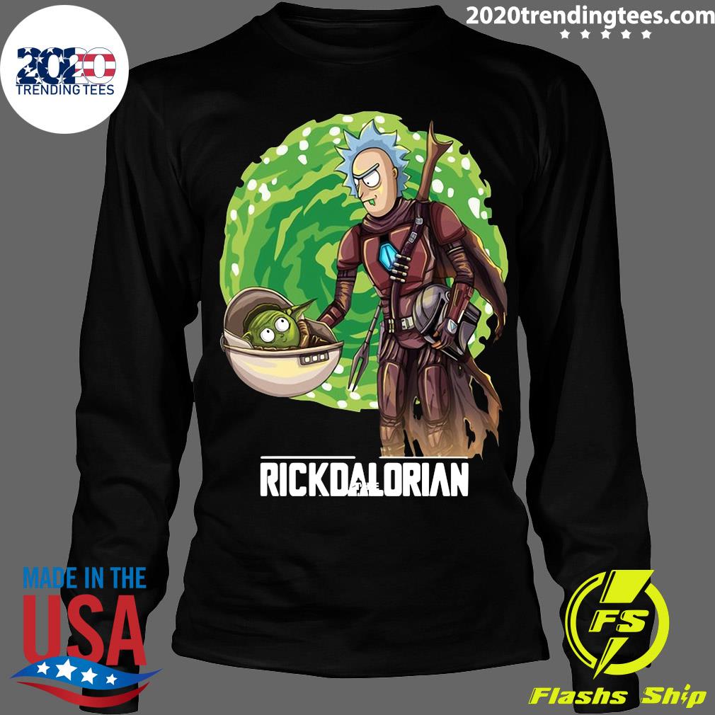 The Rickdalorian Rick And Baby Yoda - Adult & Kids T-Shirts, Sweatshirts & Hoodies apparel design preview 4