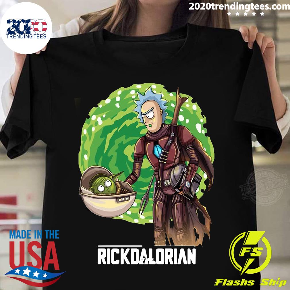 The Rickdalorian Rick And Baby Yoda - Adult & Kids T-Shirts, Sweatshirts & Hoodies apparel design preview 1
