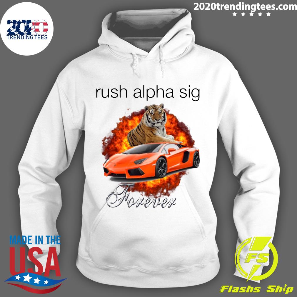 Tigger And Lamborghini Rush Alpha Sig Forever - Adult & Kids T-Shirts, Sweatshirts & Hoodies apparel design preview 2