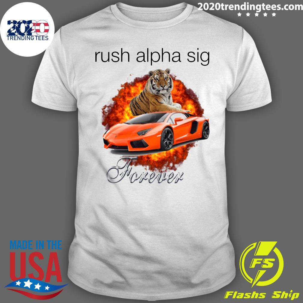 Tigger And Lamborghini Rush Alpha Sig Forever - Adult & Kids T-Shirts, Sweatshirts & Hoodies apparel design preview 1