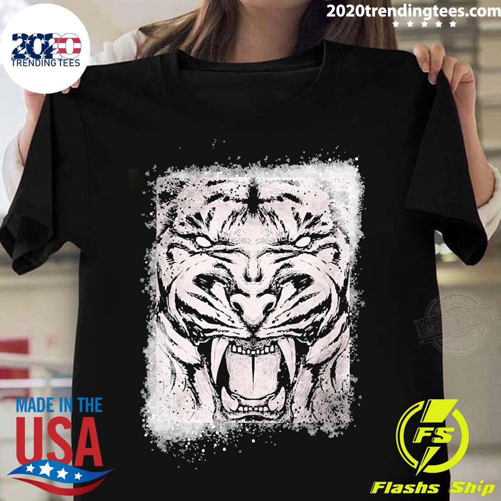 Top furchtloser Weißer Tiger - Adult & Kids T-Shirts, Sweatshirts & Hoodies apparel design preview 1