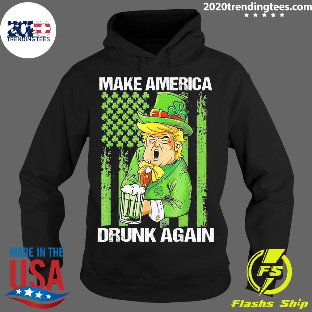 Trump Make America Drunk Again Beer St Patrick_s Day - Adult & Kids T-Shirts, Sweatshirts & Hoodies apparel design preview 2