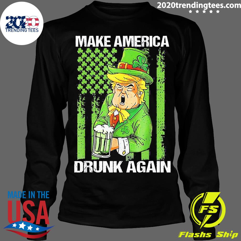 Trump Make America Drunk Again Beer St Patrick_s Day - Adult & Kids T-Shirts, Sweatshirts & Hoodies apparel design preview 4