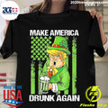 Trump Make America Drunk Again Beer St Patrick_s Day - Adult & Kids T-Shirts, Sweatshirts & Hoodies apparel design preview 1