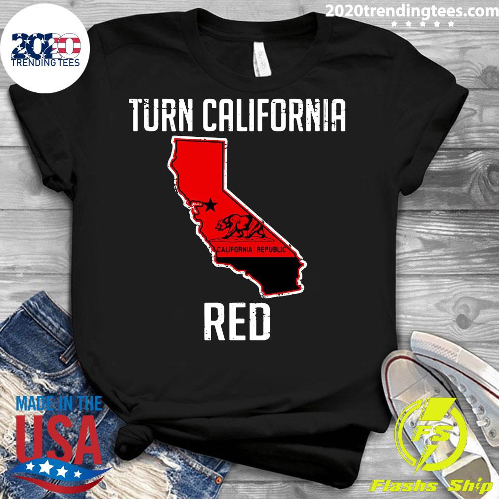 Turn California Red - Adult & Kids T-Shirts, Sweatshirts & Hoodies apparel design preview 3