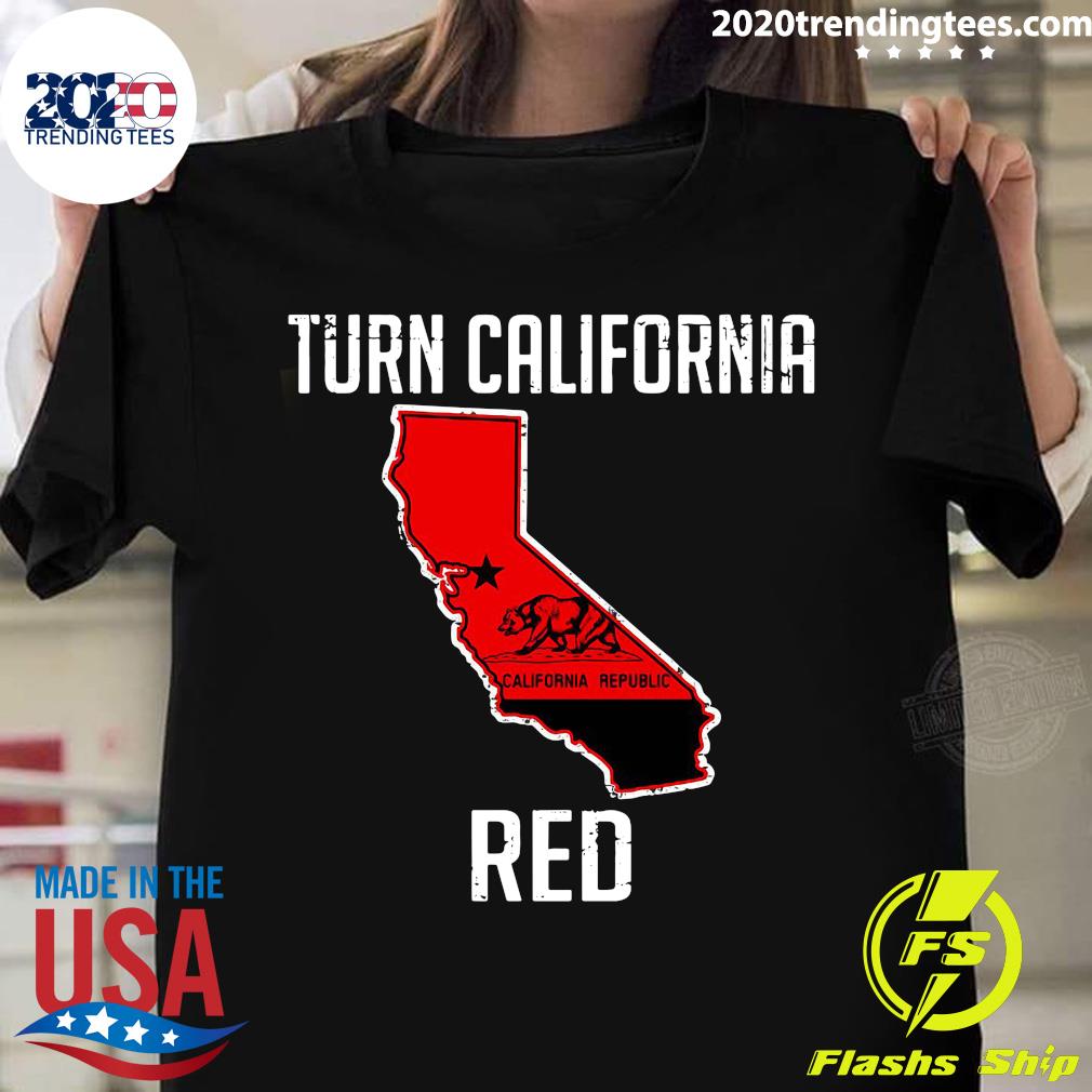 Turn California Red - Adult & Kids T-Shirts, Sweatshirts & Hoodies apparel design preview 1