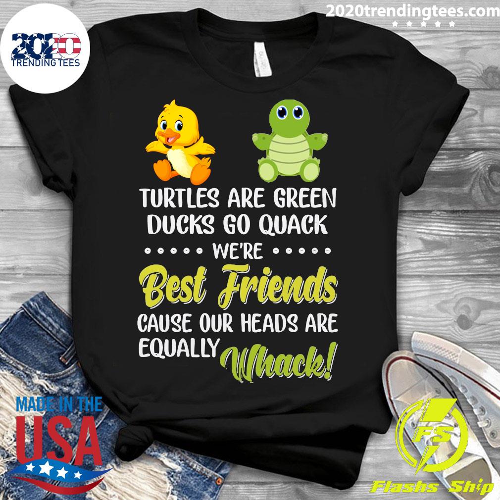 Turtles Are Green Ducks Go Quack We Best Friends - Adult & Kids T-Shirts, Sweatshirts & Hoodies apparel design preview 3