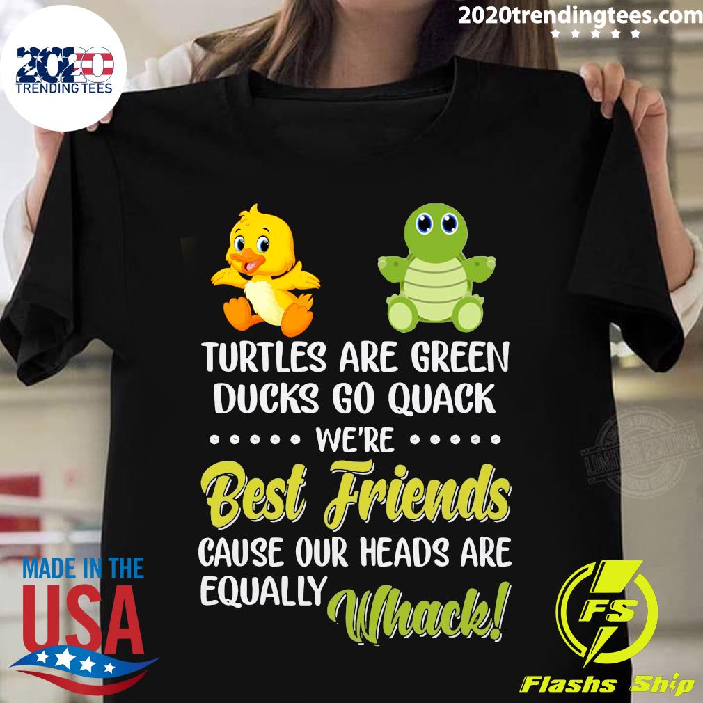 Turtles Are Green Ducks Go Quack We Best Friends - Adult & Kids T-Shirts, Sweatshirts & Hoodies apparel design preview 1