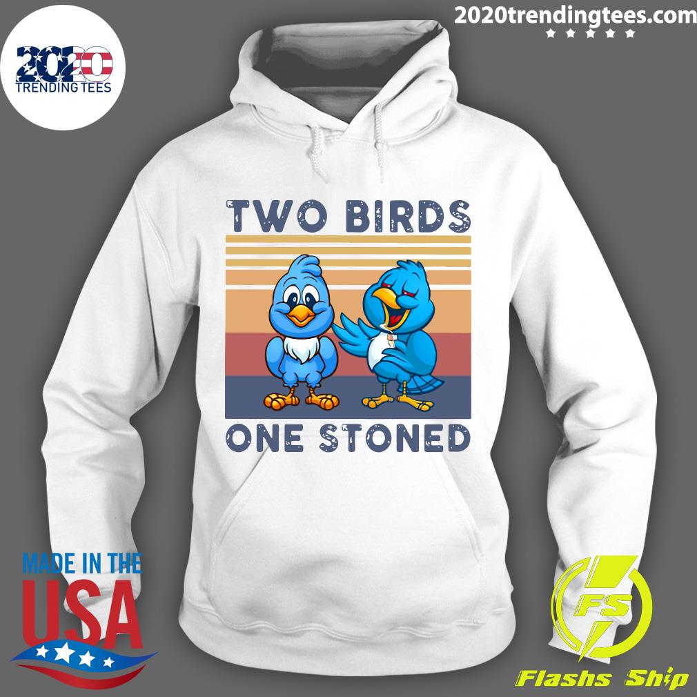 Two Birds One Stoned Vintage - Adult & Kids T-Shirts, Sweatshirts & Hoodies apparel design preview 2