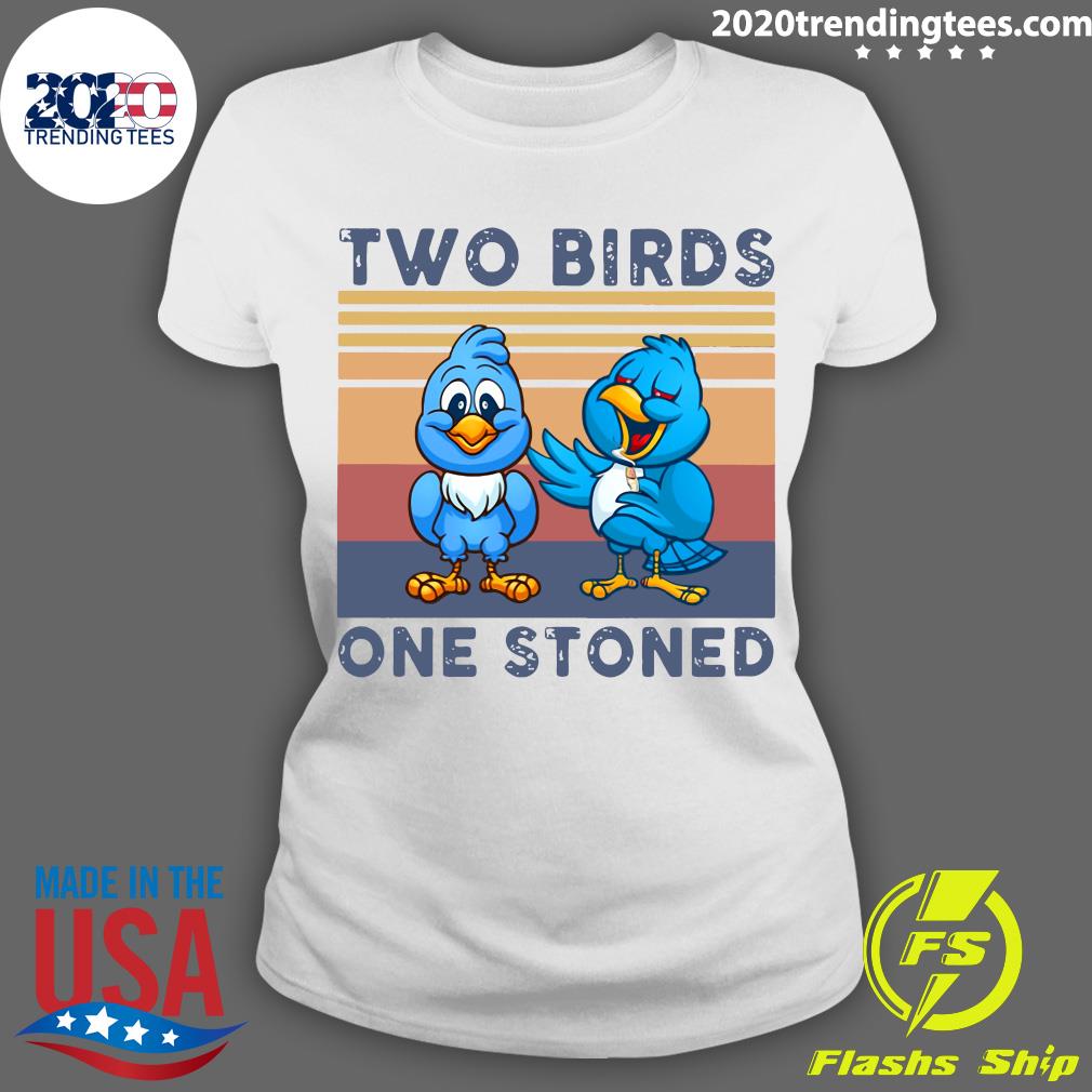 Two Birds One Stoned Vintage - Adult & Kids T-Shirts, Sweatshirts & Hoodies apparel design preview 3