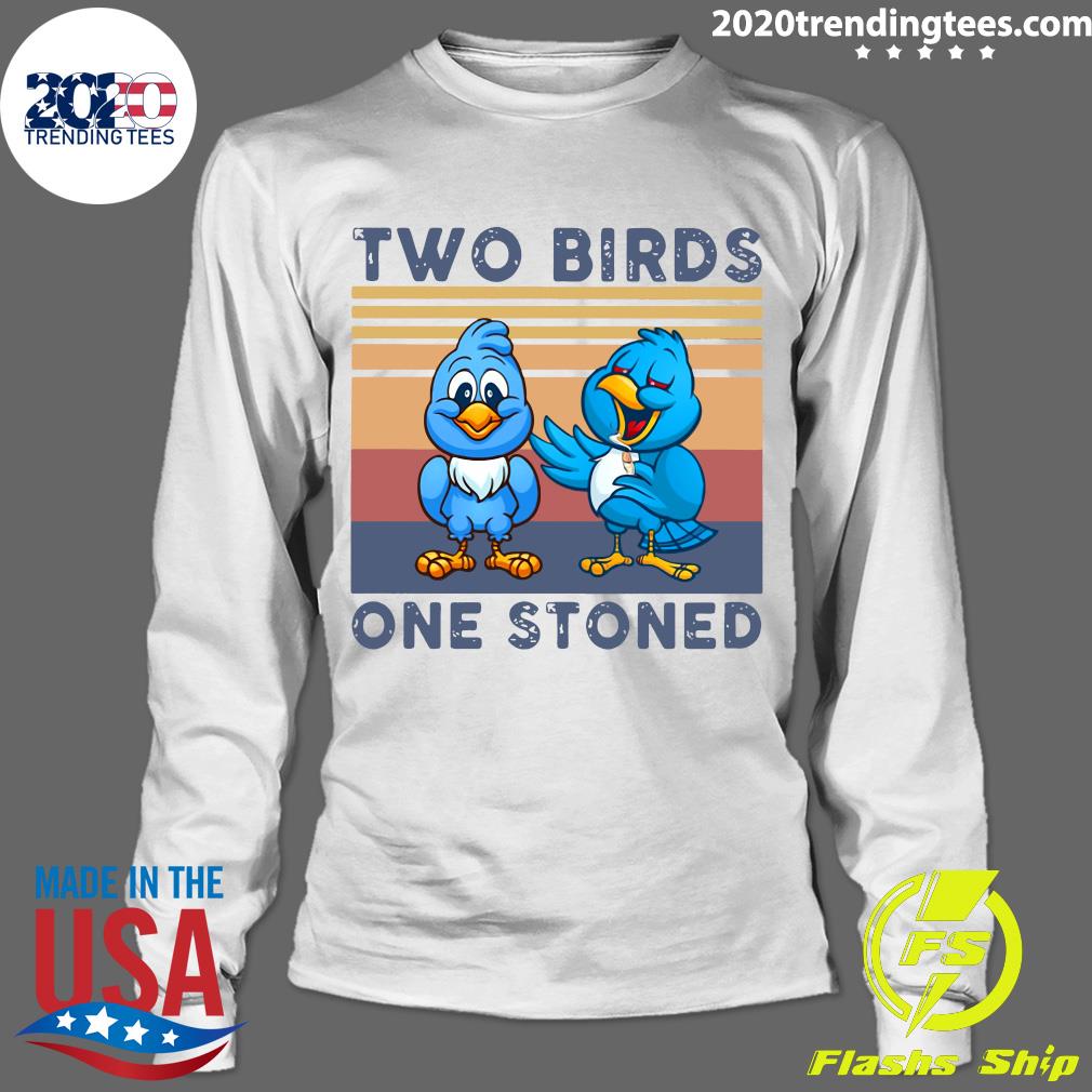 Two Birds One Stoned Vintage - Adult & Kids T-Shirts, Sweatshirts & Hoodies apparel design preview 4
