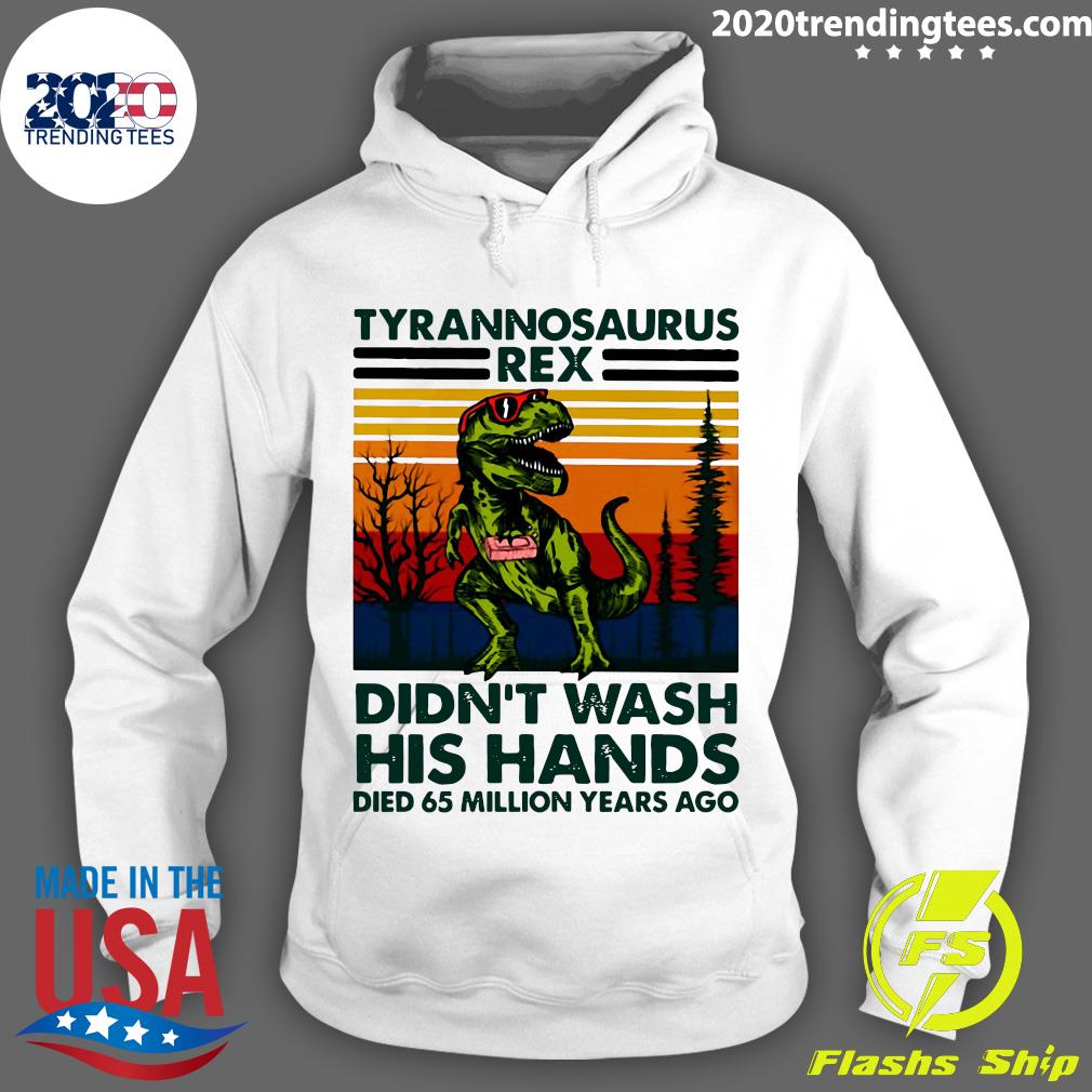 Tyrannosaurus Rex Didn't Wash His Hands - Adult & Kids T-Shirts, Sweatshirts & Hoodies apparel design preview 2