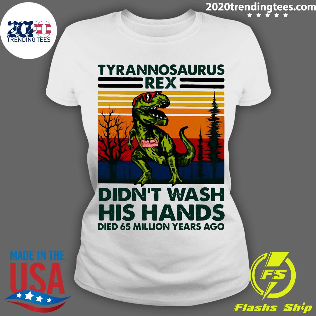 Tyrannosaurus Rex Didn't Wash His Hands - Adult & Kids T-Shirts, Sweatshirts & Hoodies apparel design preview 3