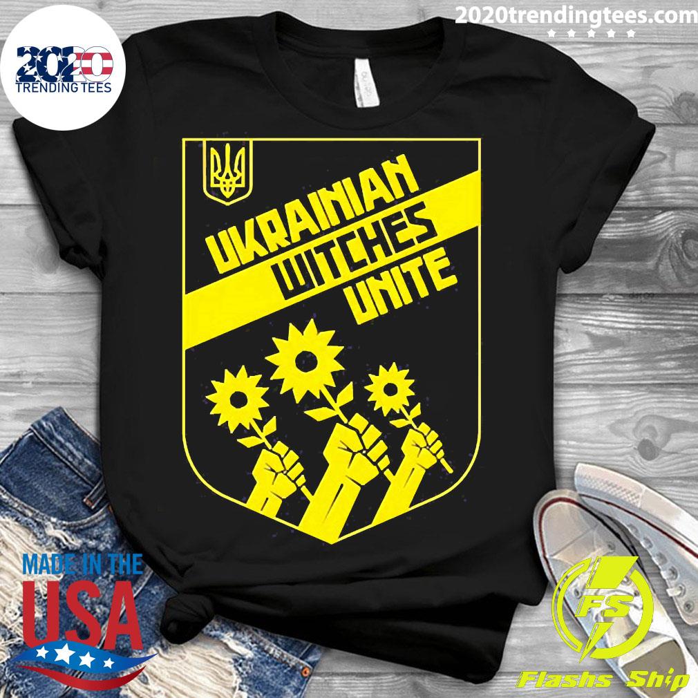 Ukrainian Witches Unite Russia Ukraine War - Adult & Kids T-Shirts, Sweatshirts & Hoodies apparel design preview 3