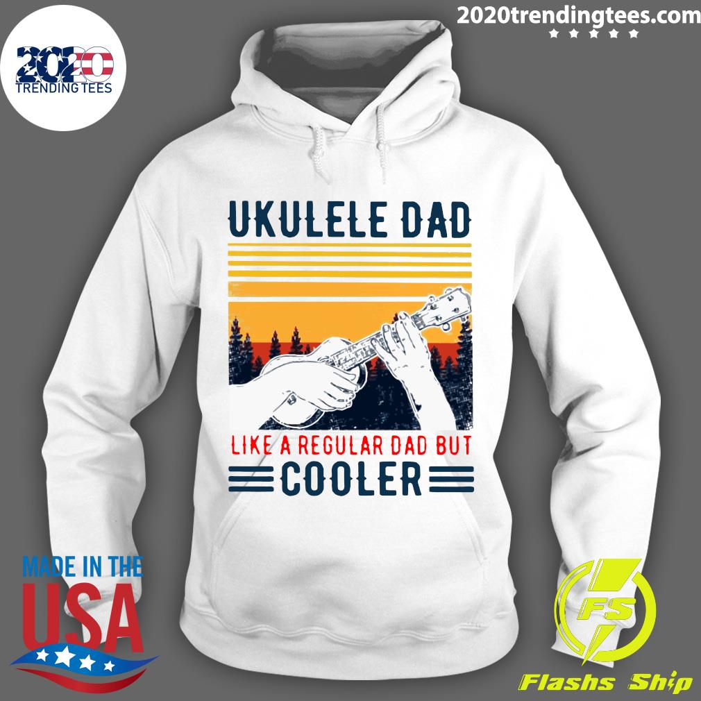 Ukulele Dad Like A Regular But Cooler Vintage - Adult & Kids T-Shirts, Sweatshirts & Hoodies apparel design preview 2