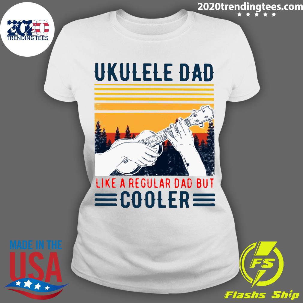 Ukulele Dad Like A Regular But Cooler Vintage - Adult & Kids T-Shirts, Sweatshirts & Hoodies apparel design preview 3
