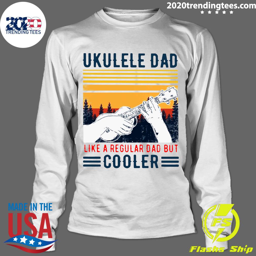 Ukulele Dad Like A Regular But Cooler Vintage - Adult & Kids T-Shirts, Sweatshirts & Hoodies apparel design preview 4