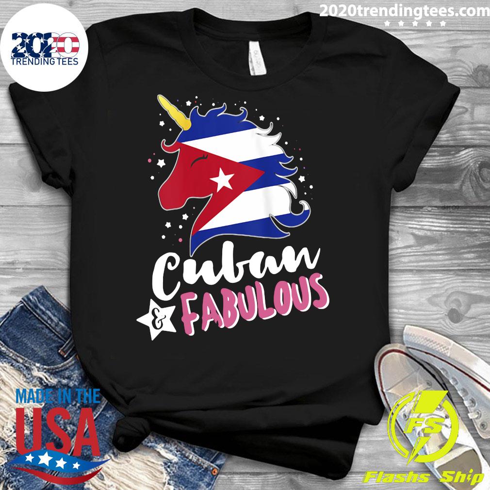 Unicorn Cuban Fabulous Flag - Adult & Kids T-Shirts, Sweatshirts & Hoodies apparel design preview 3