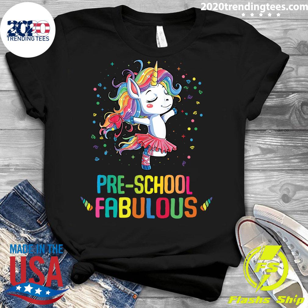 Unicorn Pre-School Fabulous - Adult & Kids T-Shirts, Sweatshirts & Hoodies apparel design preview 3