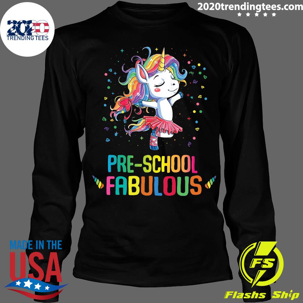 Unicorn Pre-School Fabulous - Adult & Kids T-Shirts, Sweatshirts & Hoodies apparel design preview 4
