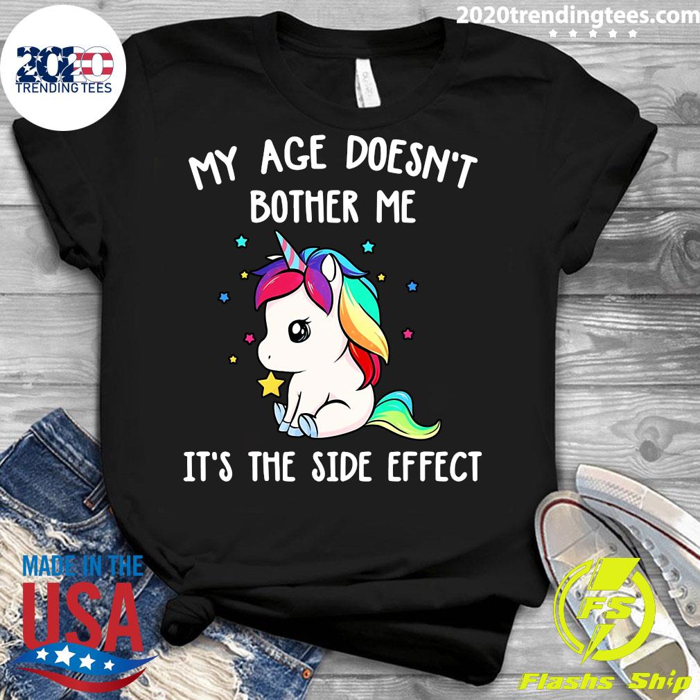 Unicorns My Age Doesn't Bother Me It's The Side - Adult & Kids T-Shirts, Sweatshirts & Hoodies apparel design preview 3