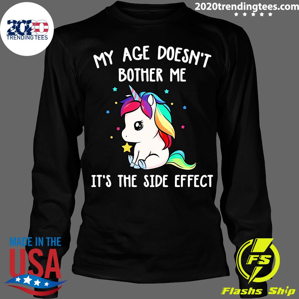 Unicorns My Age Doesn't Bother Me It's The Side - Adult & Kids T-Shirts, Sweatshirts & Hoodies apparel design preview 4