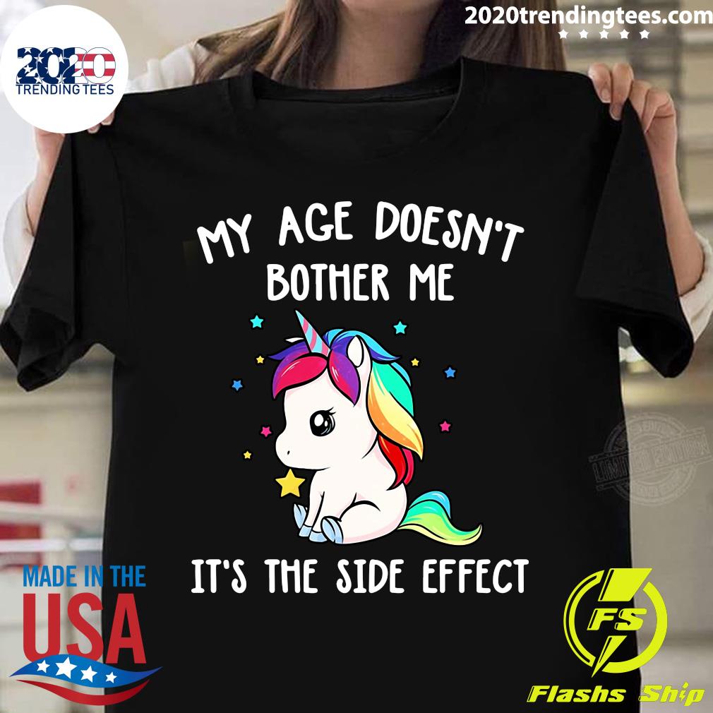 Unicorns My Age Doesn't Bother Me It's The Side - Adult & Kids T-Shirts, Sweatshirts & Hoodies apparel design preview 1