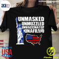 USA Unmasked Unmuzzled Unvaccinated Unafraid - Adult & Kids T-Shirts, Sweatshirts & Hoodies apparel design preview 1