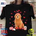 Valentine's Day Sweet Headband Red Goldendoodle Dog - Adult & Kids T-Shirts, Sweatshirts & Hoodies apparel design preview 1