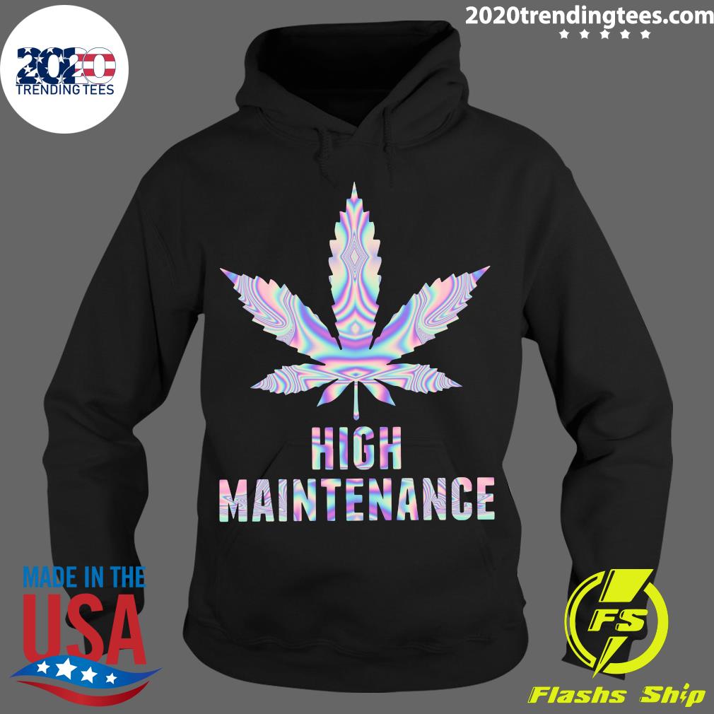 Vintage Weed Cannabis High Maintenance - Adult & Kids T-Shirts, Sweatshirts & Hoodies apparel design preview 2