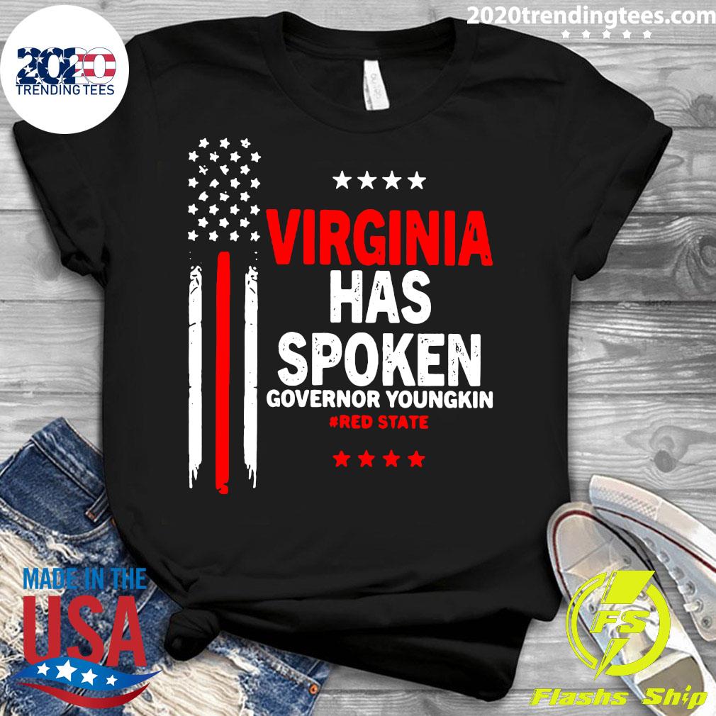 Virginia Has Spoken Governor Youngkin Red State - Adult & Kids T-Shirts, Sweatshirts & Hoodies apparel design preview 3