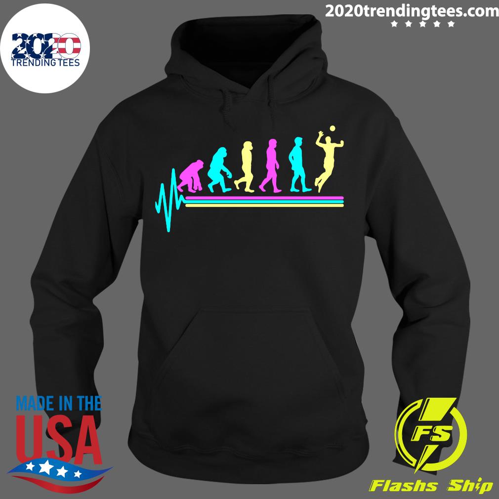 Volleyball Evolution Heartbeat Player - Adult & Kids T-Shirts, Sweatshirts & Hoodies apparel design preview 2