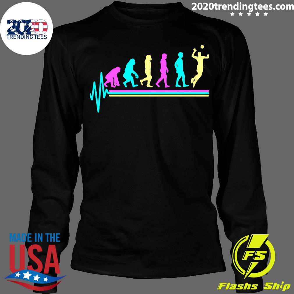 Volleyball Evolution Heartbeat Player - Adult & Kids T-Shirts, Sweatshirts & Hoodies apparel design preview 4