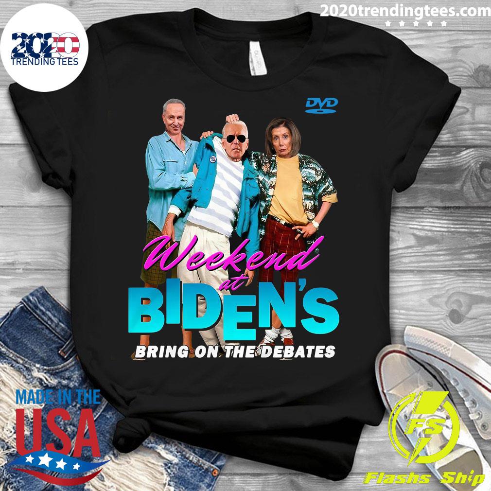Weekend At Biden's Bring On The Debates - Adult & Kids T-Shirts, Sweatshirts & Hoodies apparel design preview 3