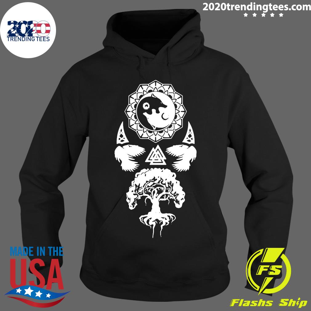 Wolf Raven Yggdrasil - Adult & Kids T-Shirts, Sweatshirts & Hoodies apparel design preview 2