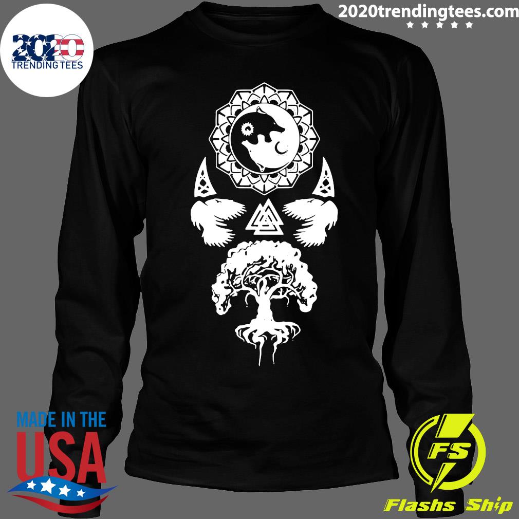 Wolf Raven Yggdrasil - Adult & Kids T-Shirts, Sweatshirts & Hoodies apparel design preview 4