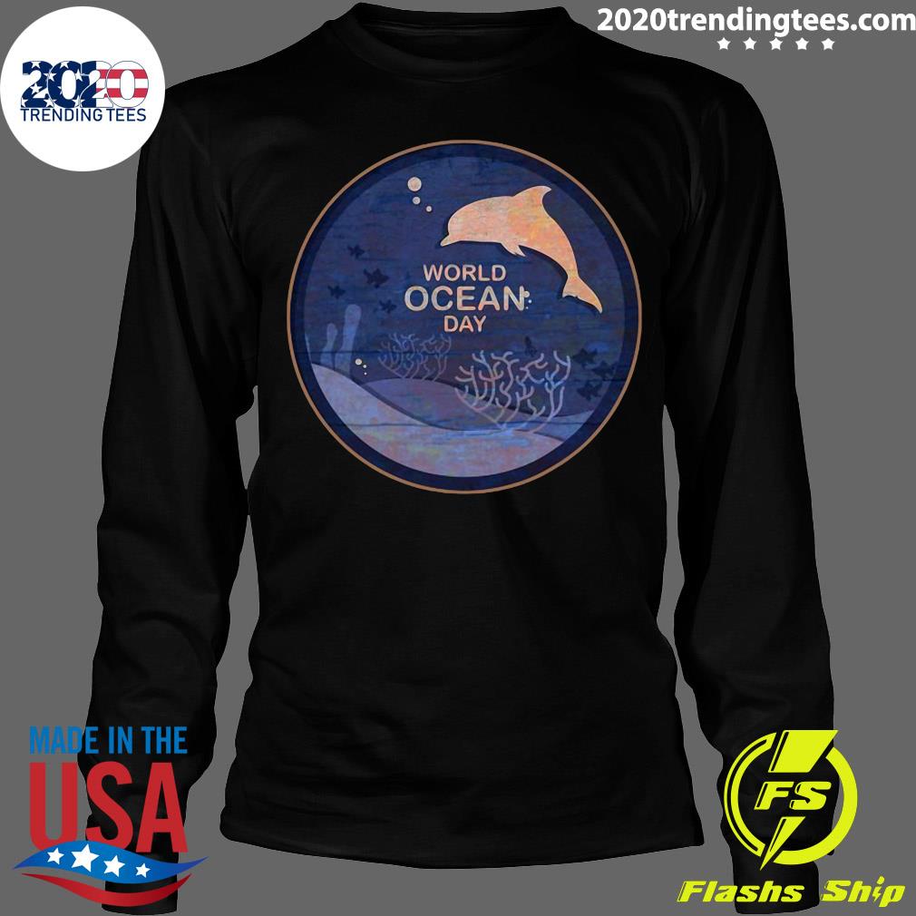 World Ocean Day Awareness Dolphin - Adult & Kids T-Shirts, Sweatshirts & Hoodies apparel design preview 4