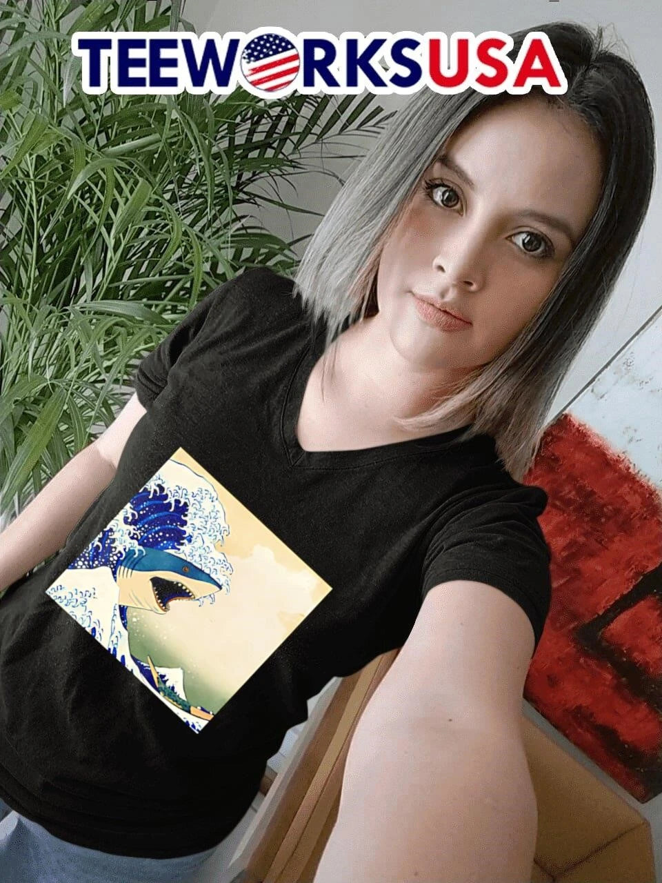 Great Wave Shark - Adult & Kids T-Shirts, Sweatshirts & Hoodies apparel design preview 7