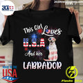 Yellow Labrador This Girl Loves USA And Her American - Adult & Kids T-Shirts, Sweatshirts & Hoodies apparel design preview 1