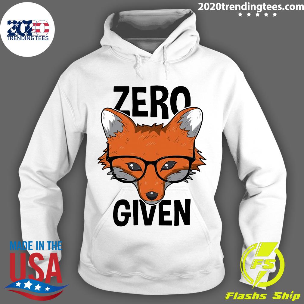 Zero Fox Given Funny Idgaf Foxes Pun - Adult & Kids T-Shirts, Sweatshirts & Hoodies apparel design preview 2