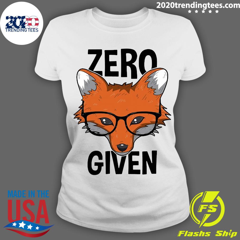 Zero Fox Given Funny Idgaf Foxes Pun - Adult & Kids T-Shirts, Sweatshirts & Hoodies apparel design preview 3