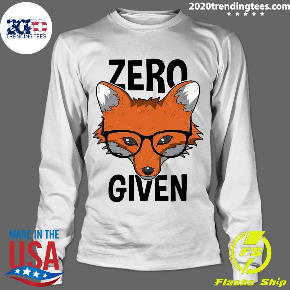 Zero Fox Given Funny Idgaf Foxes Pun - Adult & Kids T-Shirts, Sweatshirts & Hoodies apparel design preview 4