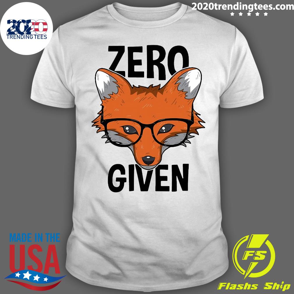 Zero Fox Given Funny Idgaf Foxes Pun - Adult & Kids T-Shirts, Sweatshirts & Hoodies apparel design preview 1